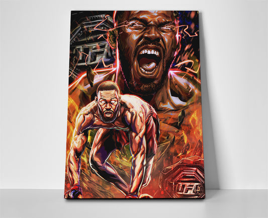 jon jones poster canvas wall art ufc painting artwork