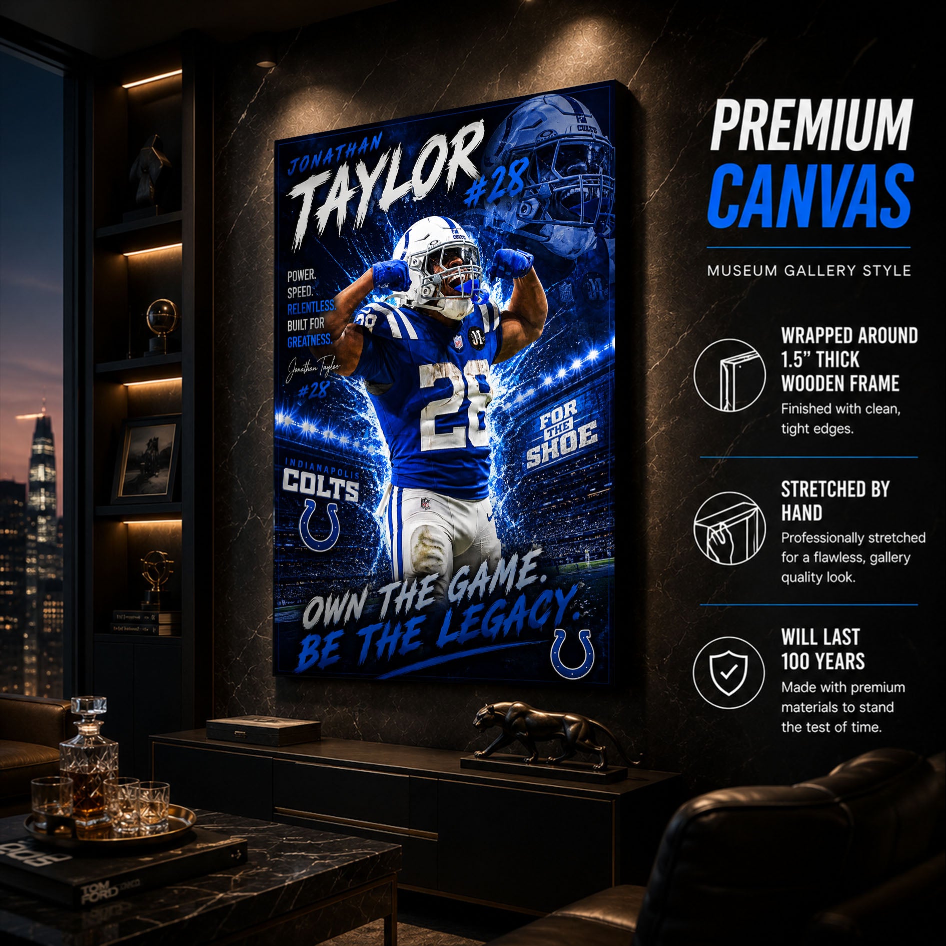 Jonathan Taylor Colts Fan Poster or Canvas Wall Art