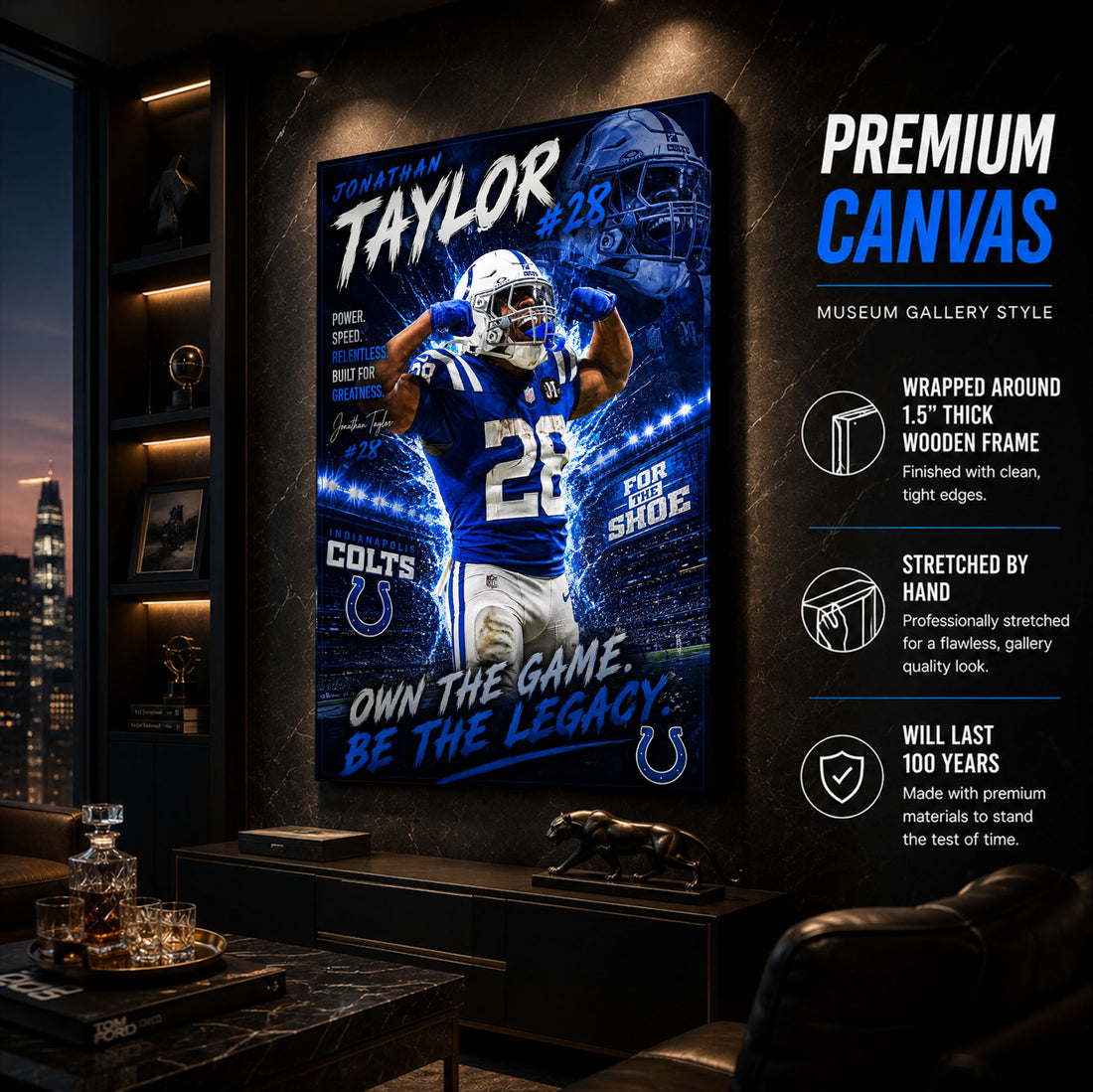 Jonathan Taylor Colts Fan Poster or Canvas Wall Art