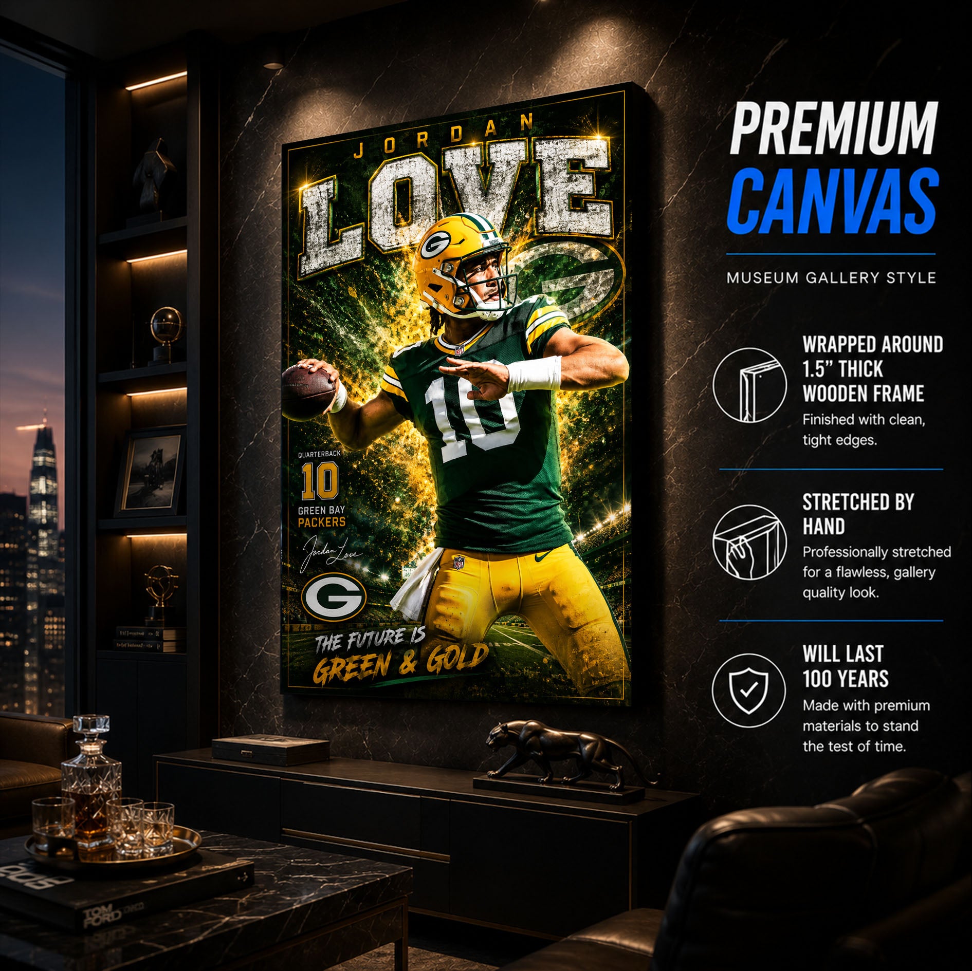 Jordan Love Packers Fan Poster or Canvas Wall Art