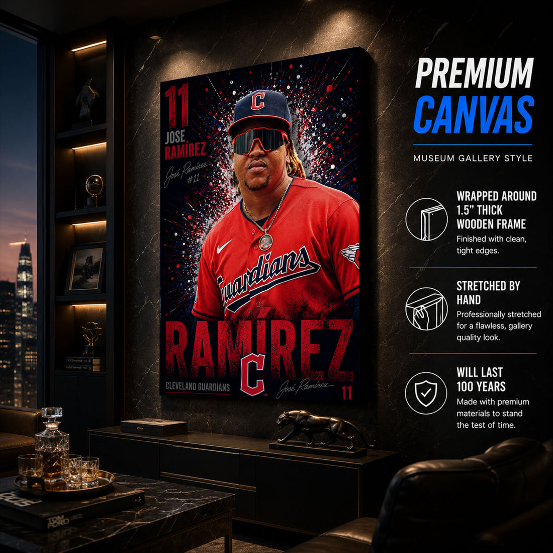 Jose Ramirez Guardians Poster or Canvas Wall Art
