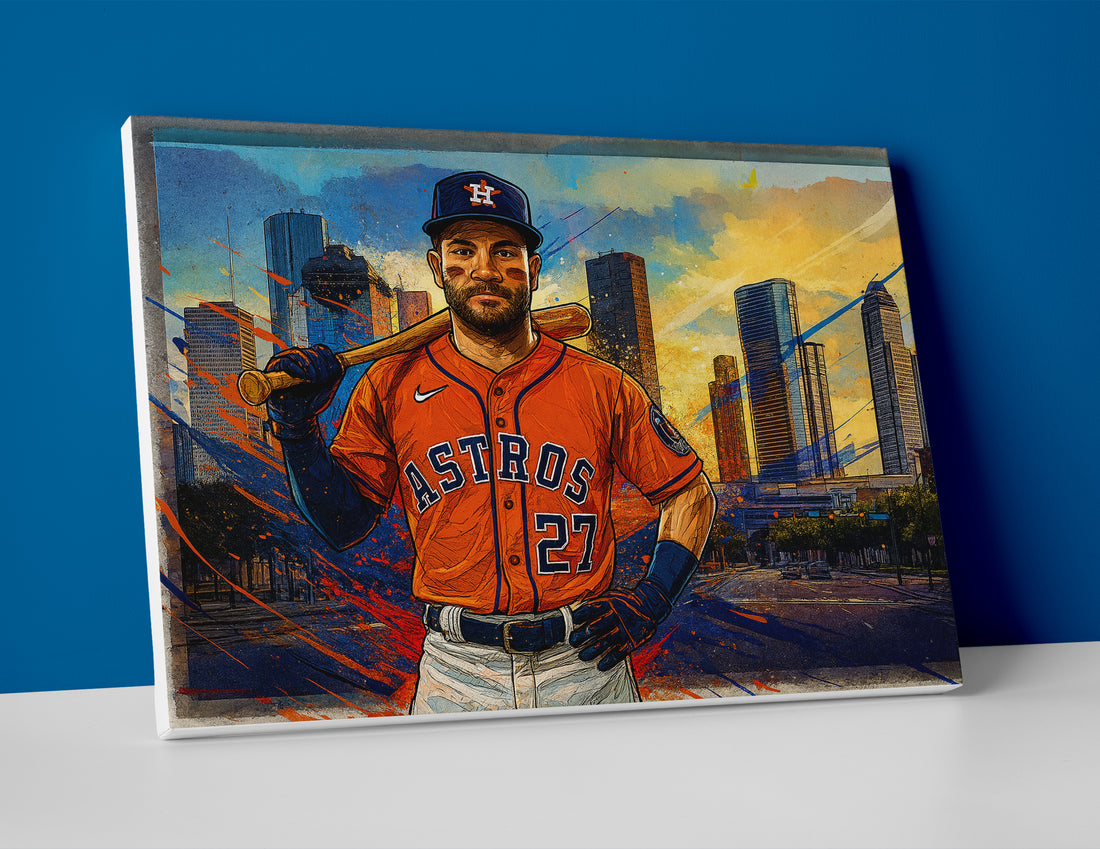 jose altuve astros poster wall art baseball painting