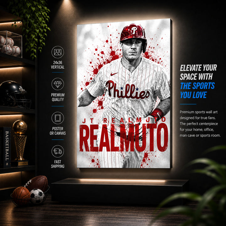 JT Realmuto Phillies Poster or Canvas Wall Art