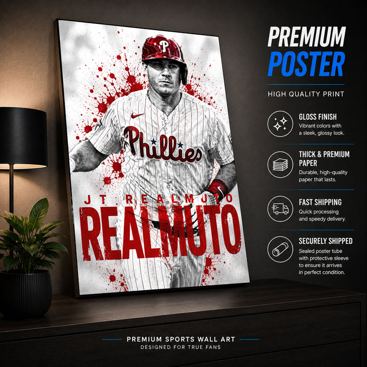 JT Realmuto Phillies Poster or Canvas Wall Art