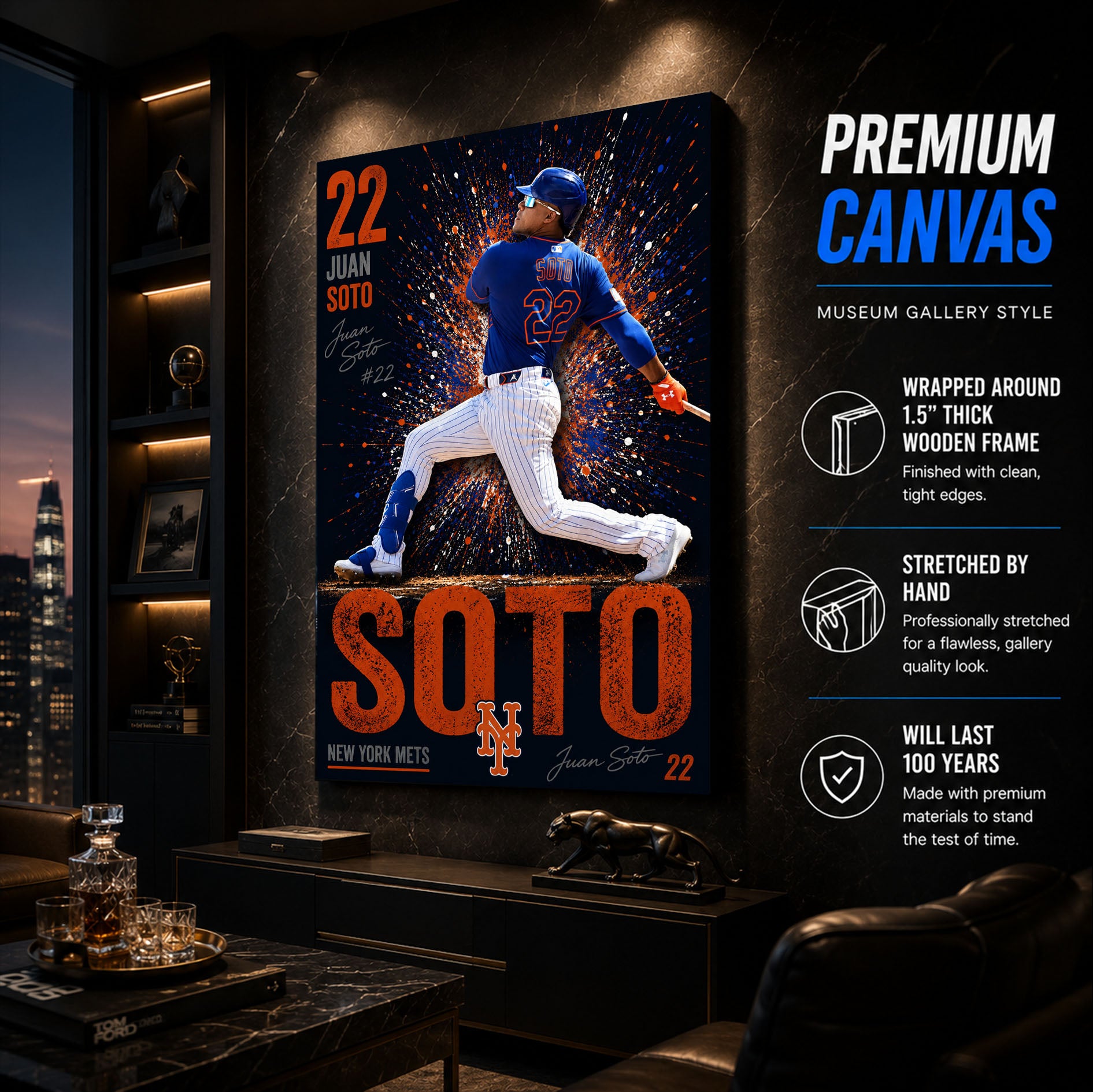 Juan Soto Mets Poster or Canvas Wall Art