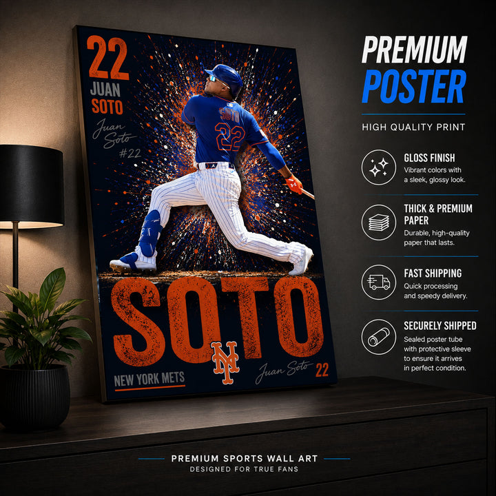 Juan Soto Mets Poster or Canvas Wall Art