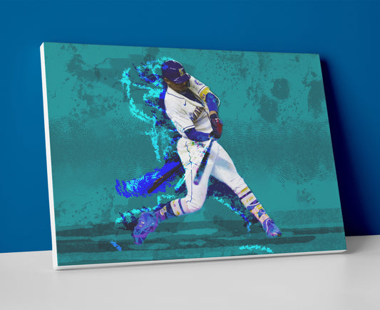 julio rodriguez poster canvas mariners wall art mlb baseball artwork painting