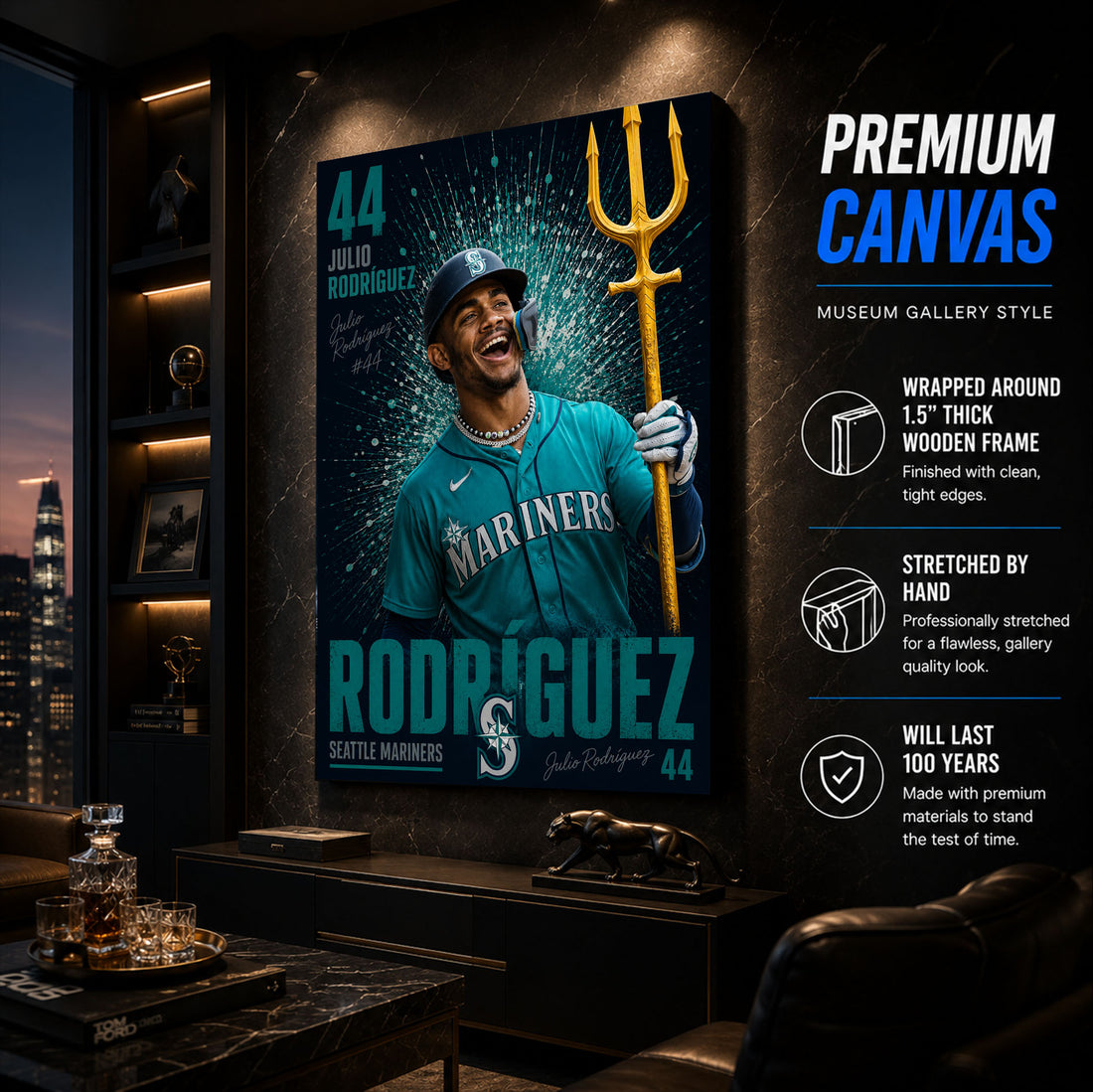 Julio Rodriguez Mariners Poster or Canvas Wall Art