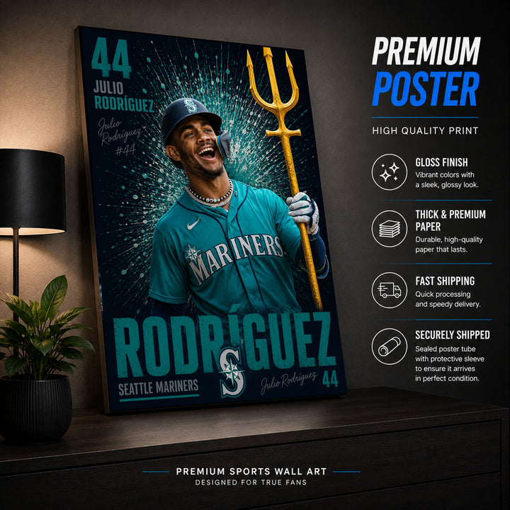 Julio Rodriguez Mariners Poster or Canvas Wall Art