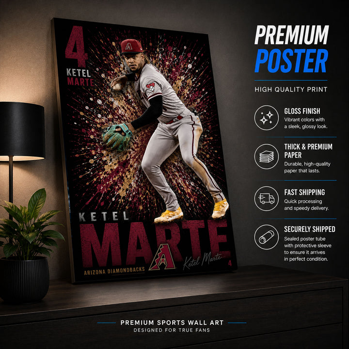 Ketel Marte Dbacks Poster or Canvas Wall Art