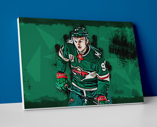 kirill kaprizov poster canvas wall art wild hockey artwork painting