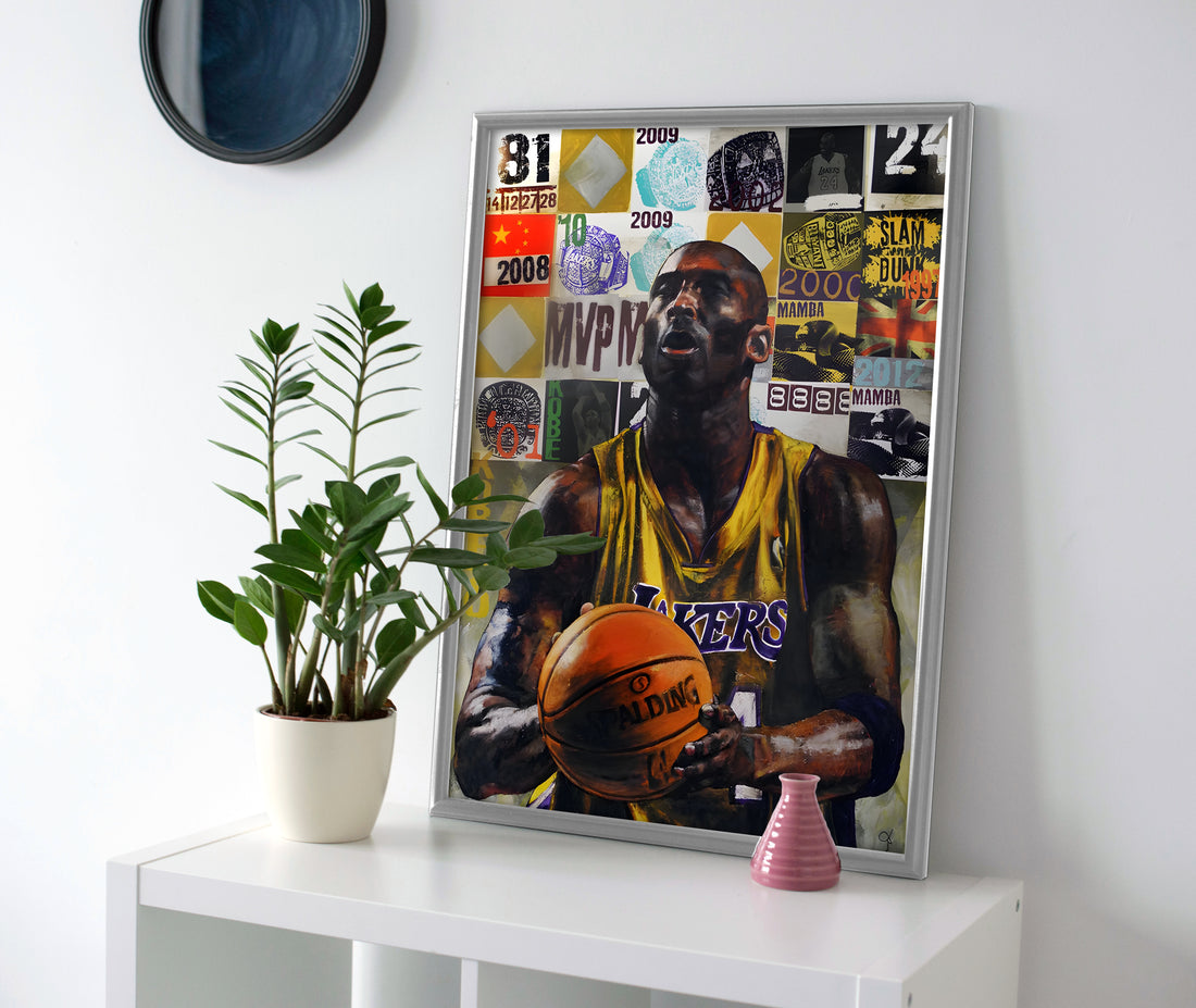 Kobe Bryant 81 Painting Poster or Canvas Wall Art