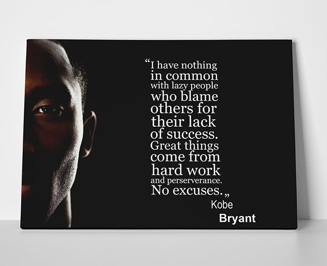 Kobe Bryant quote poster canvas