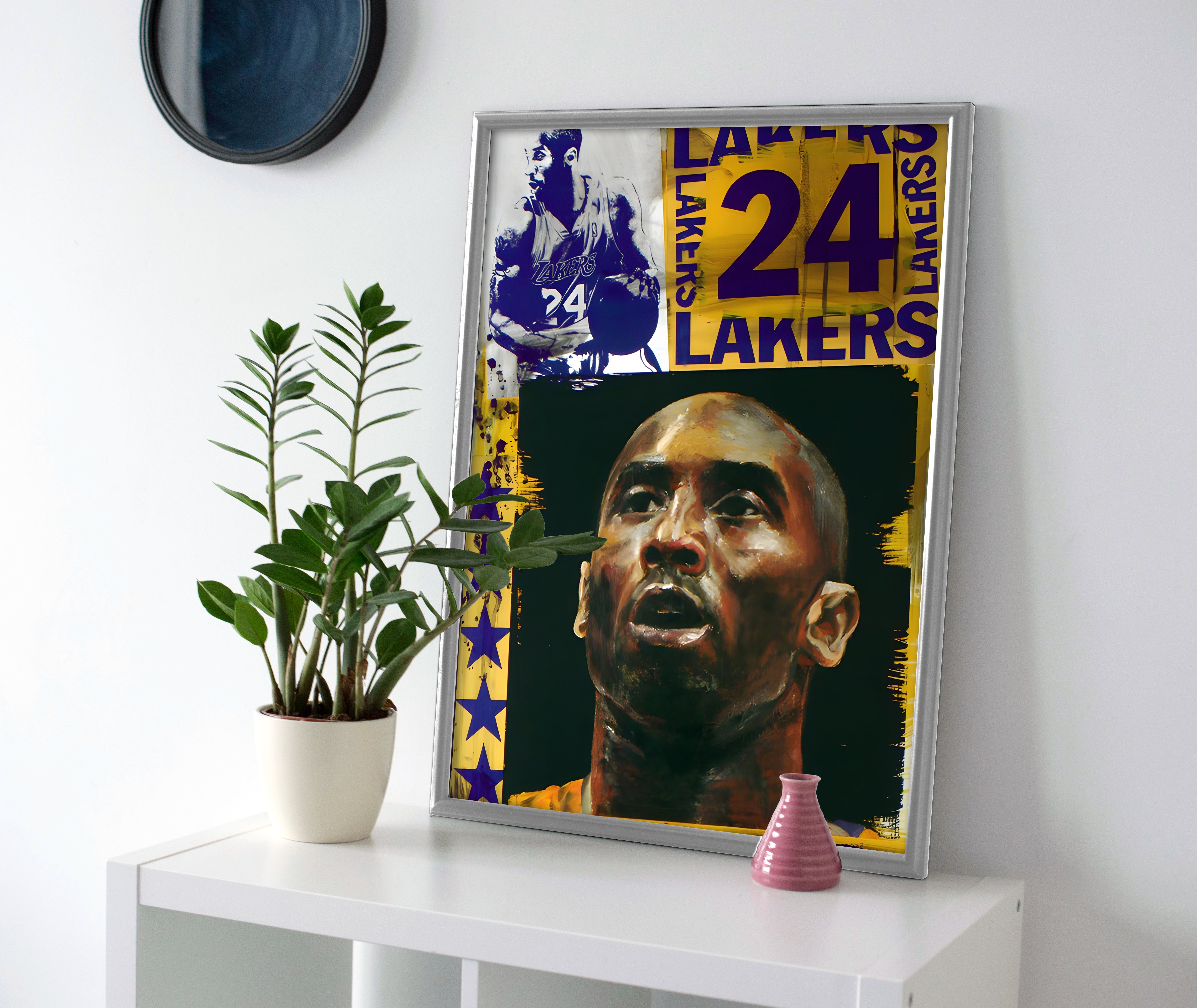 Kobe Bryant Star Painting Poster or Canvas Wall Art