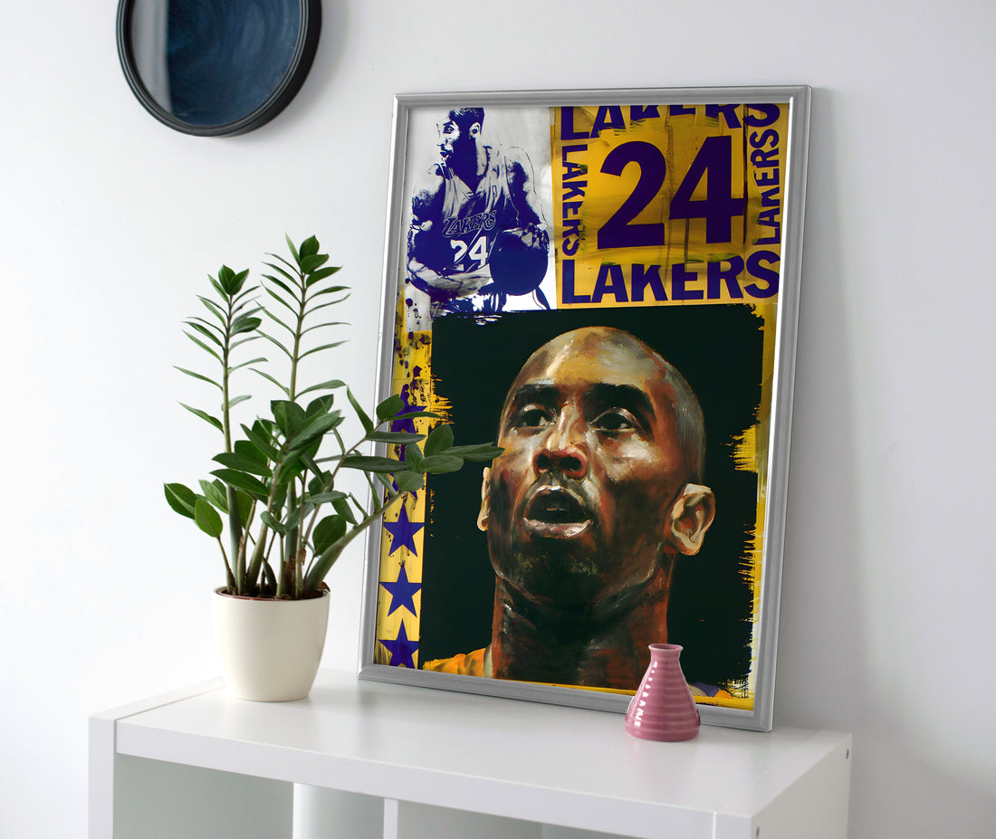 Kobe Bryant Star Painting Poster or Canvas Wall Art