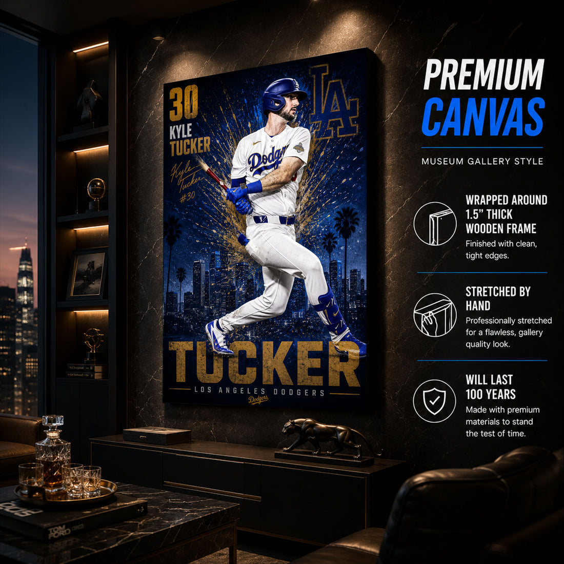 Kyle Tucker Dodgers Poster or Canvas Wall Art