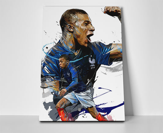 Kylian Mbappe poster canvas wall art painting artwork