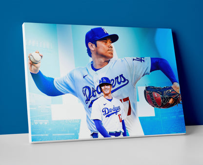 shohei ohtani dodgers poster canvas wall art