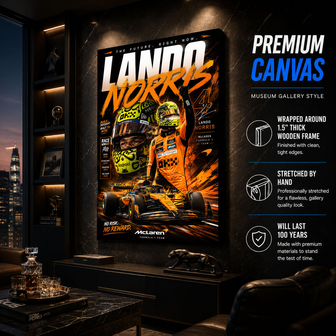 Lando Norris Poster & Canvas – British Racing Formula 1 Motorsport Wall Art