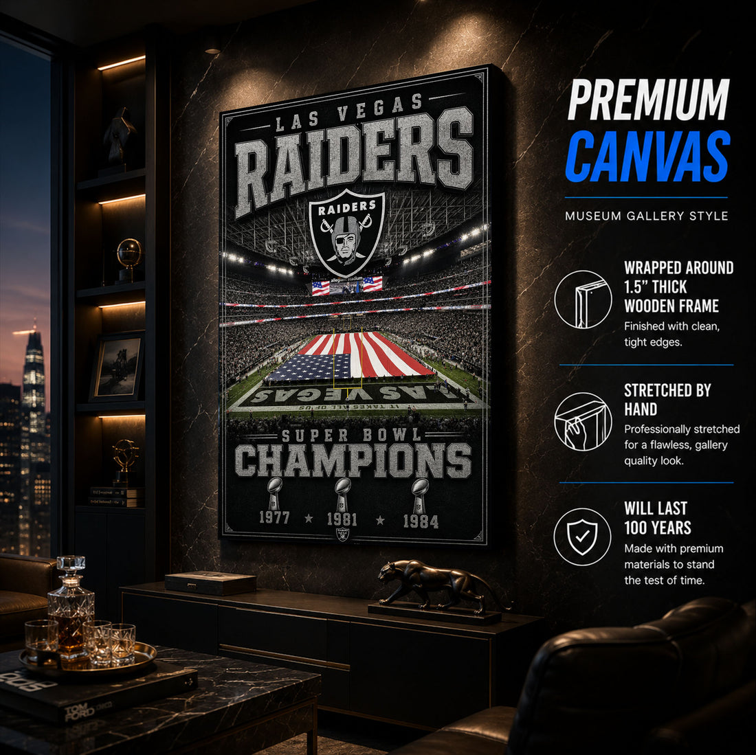 Las Vegas Raiders Stadium Fan Poster or Canvas Wall Art