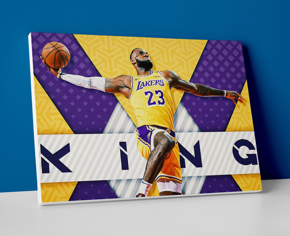 lebron james king poster canvas wall art