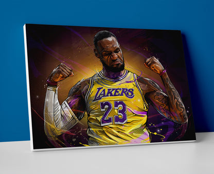 lebron james poster canvas lakers art wall painting artwork
