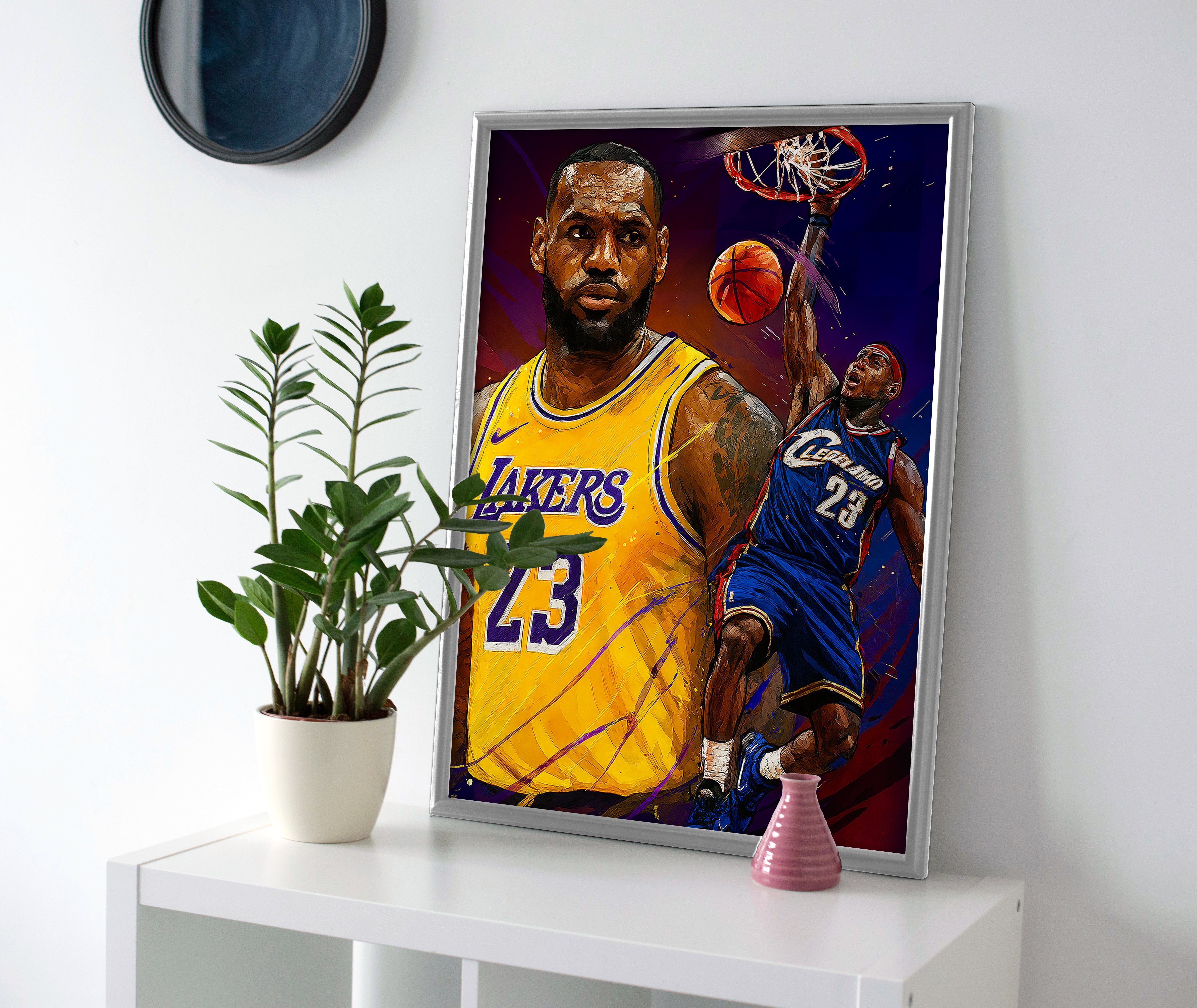 lebron james legend poster canvas lakers cavs cavaliers wall art painting