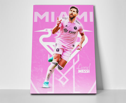Lionel Messi Miami Poster canvas wall art fc artwork painting
