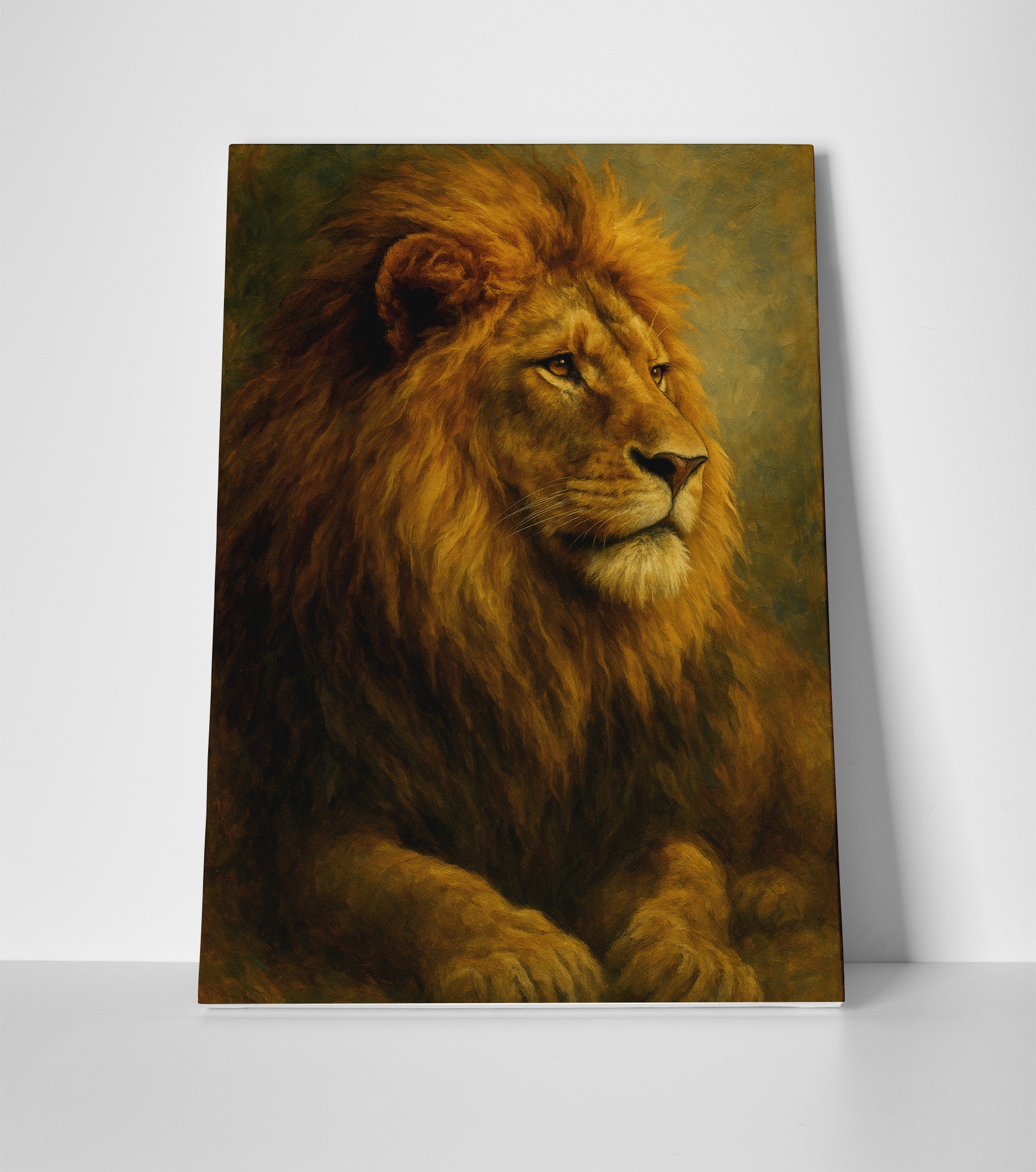 lion painting art poster canvas