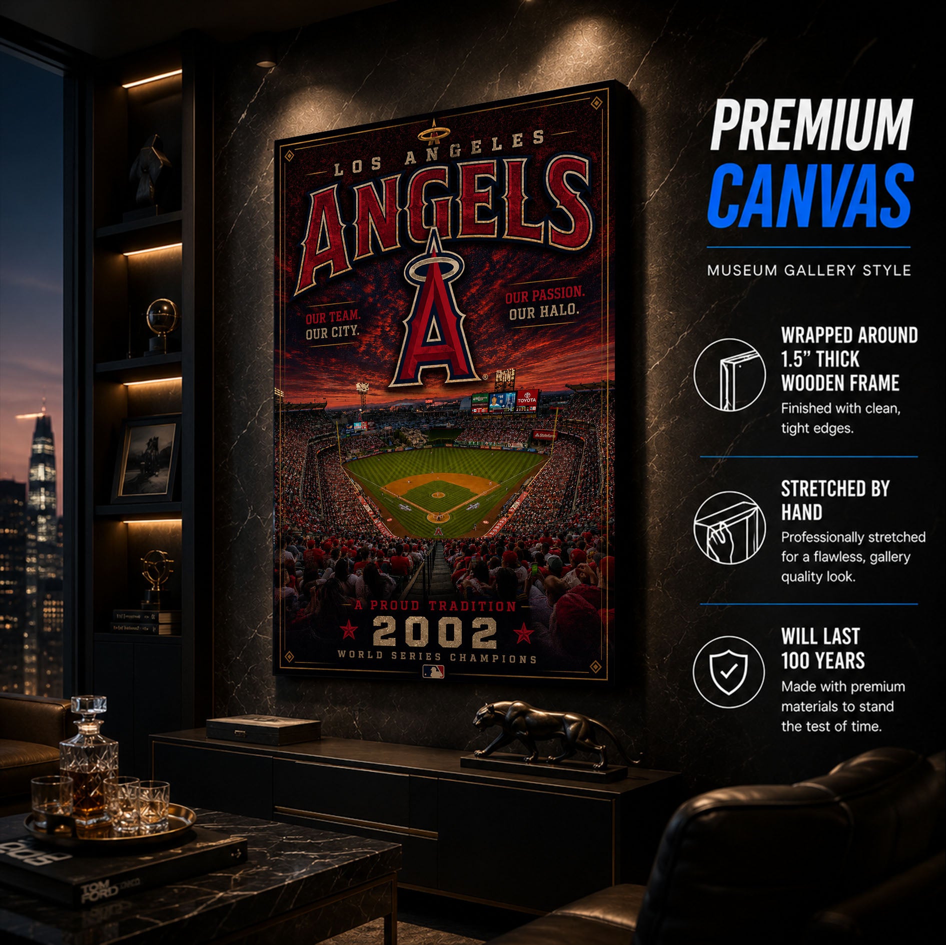 Los Angeles Angels Stadium Fan Poster or Canvas Wall Art