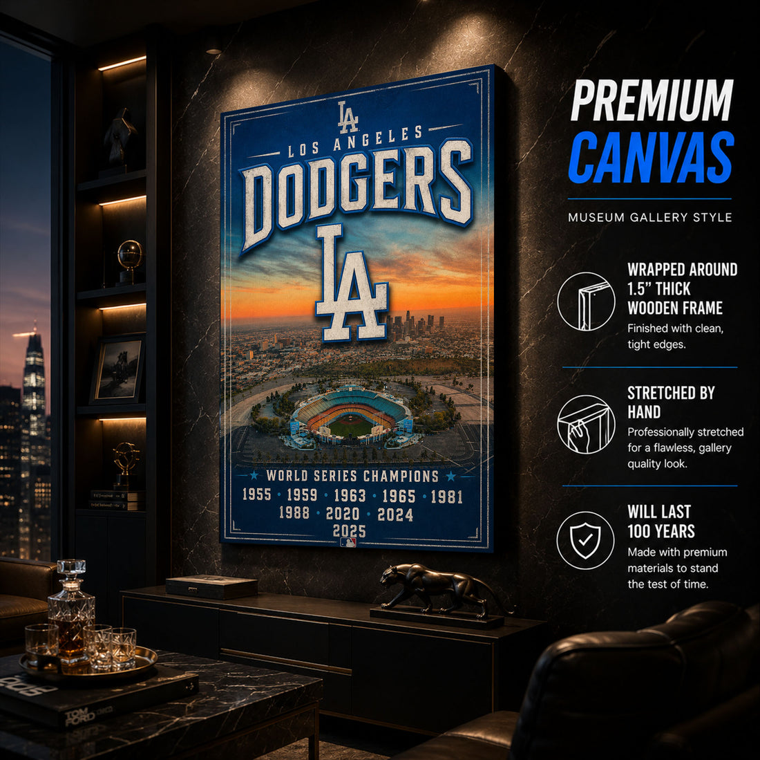 Los Angeles Dodgers Stadium Fan Poster or Canvas Wall Art
