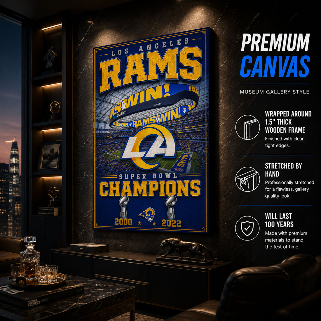 Los Angeles Rams Stadium Fan Poster or Canvas Wall Art