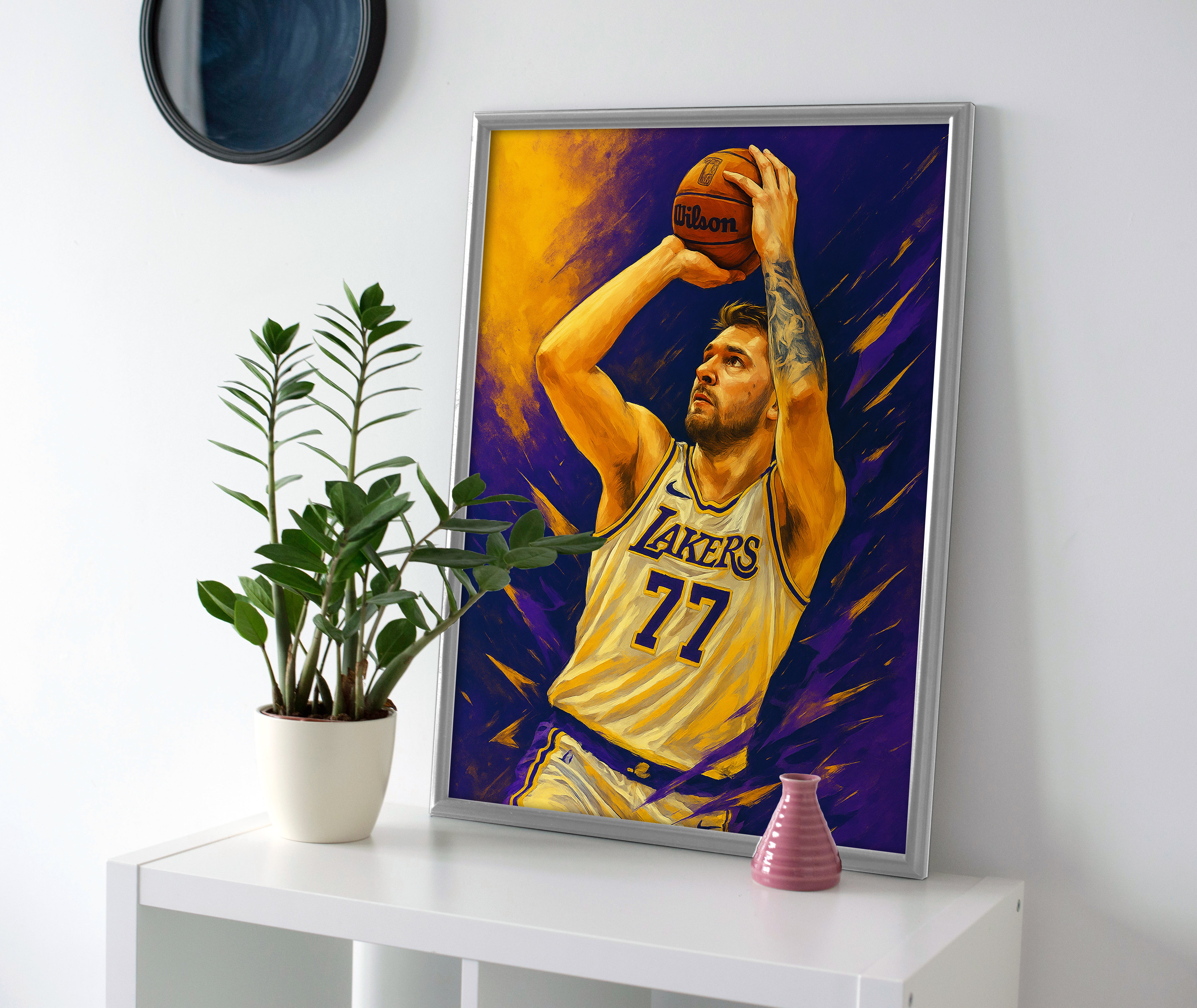 luka doncic lakers poster canvas wall art painting print art