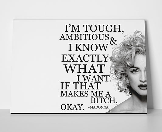 Madonna Quote Poster canvas