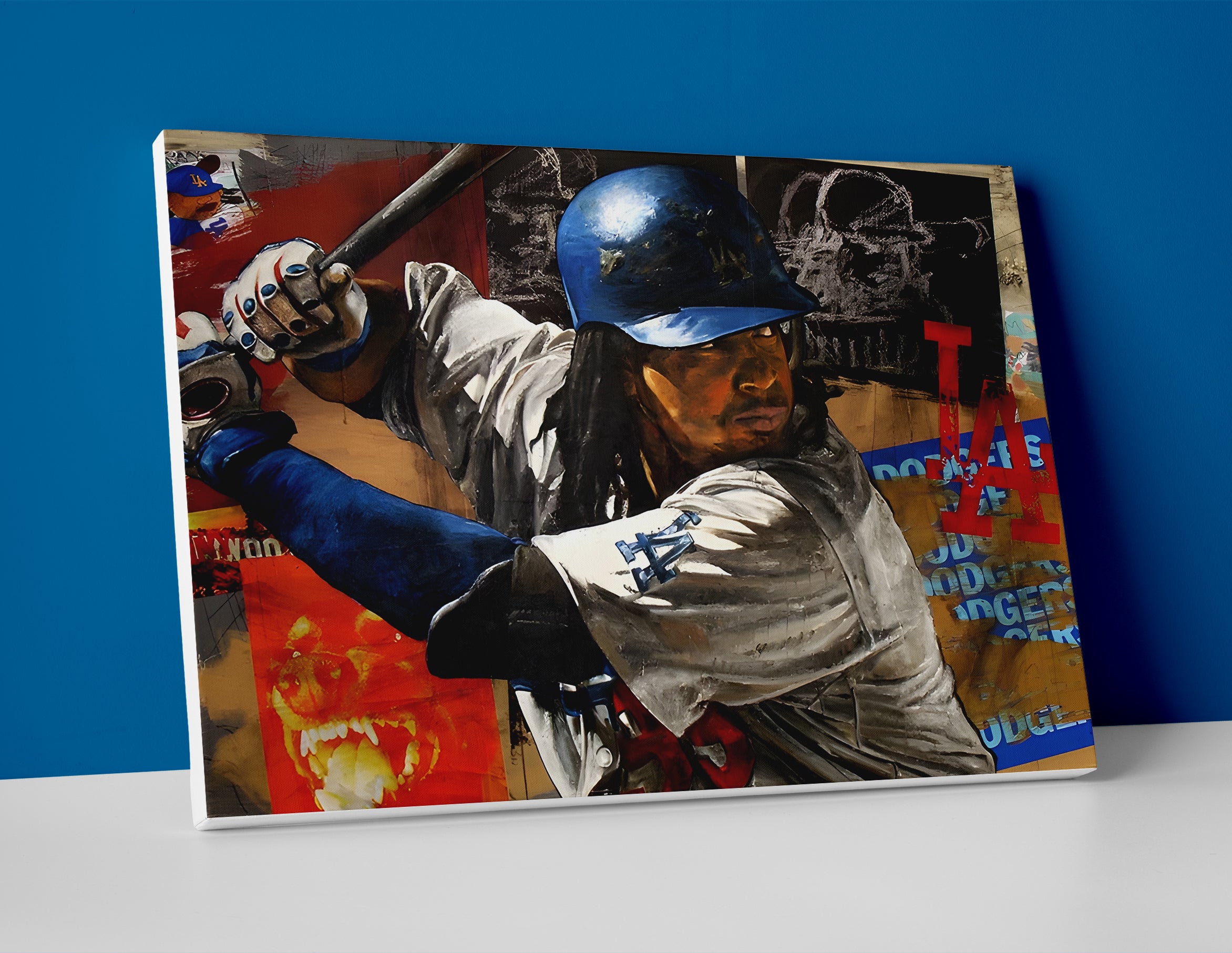 Manny Ramirez Painting Poster or Canvas Wall Art