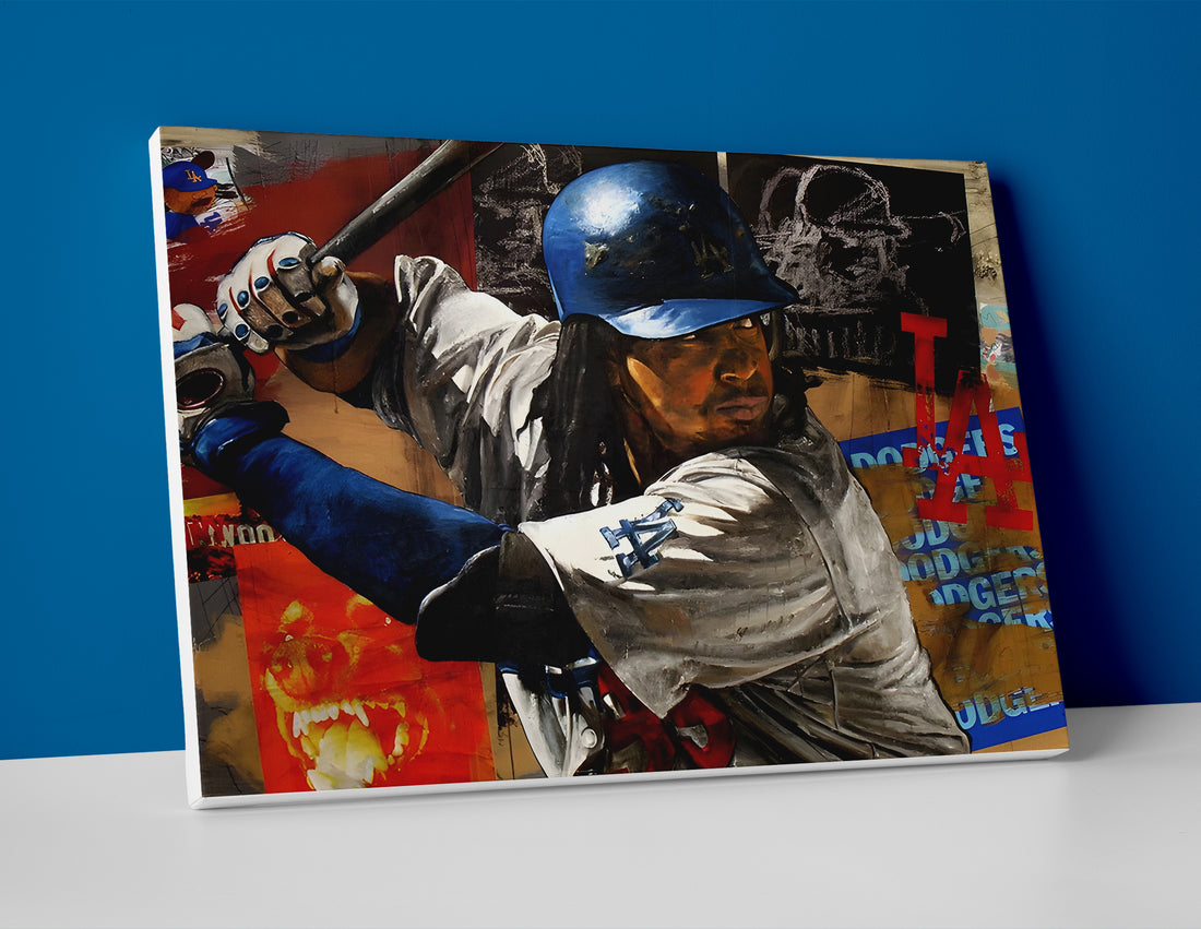 Manny Ramirez Painting Poster or Canvas Wall Art