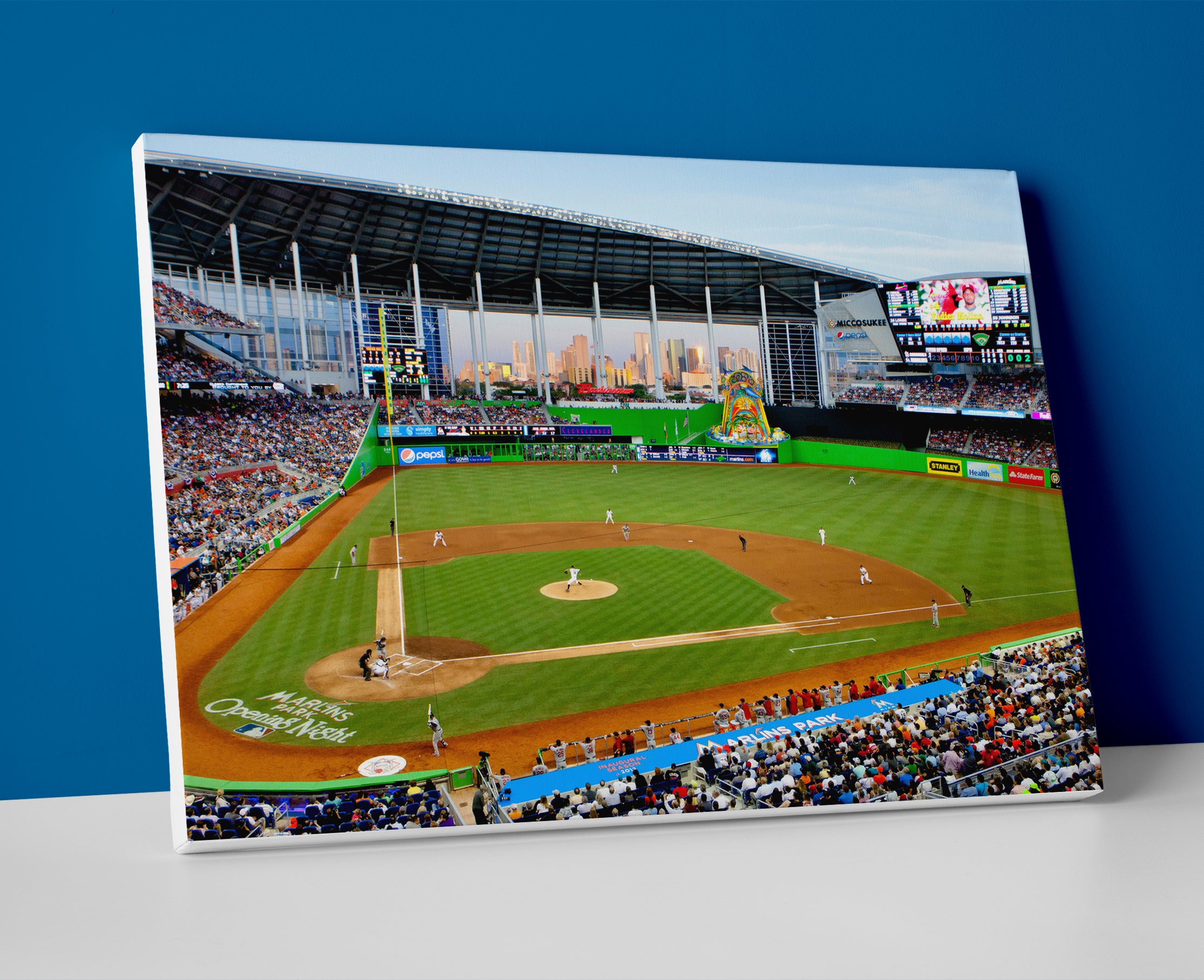 miami marlins stadium poster canvas wall art painting artwork baseball