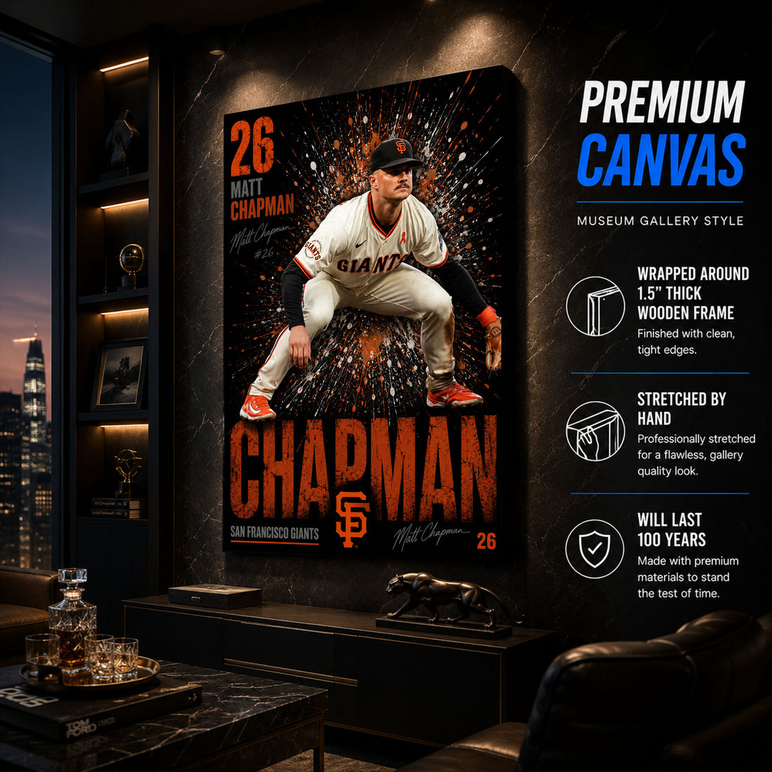 Matt Chapman Giants Poster or Canvas Wall Art