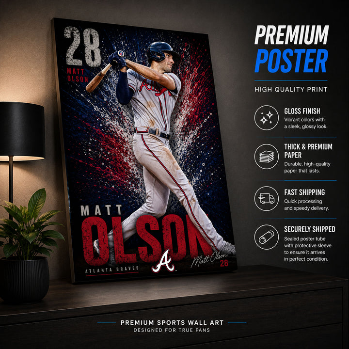 Matt Olson Braves Poster or Canvas Wall Art