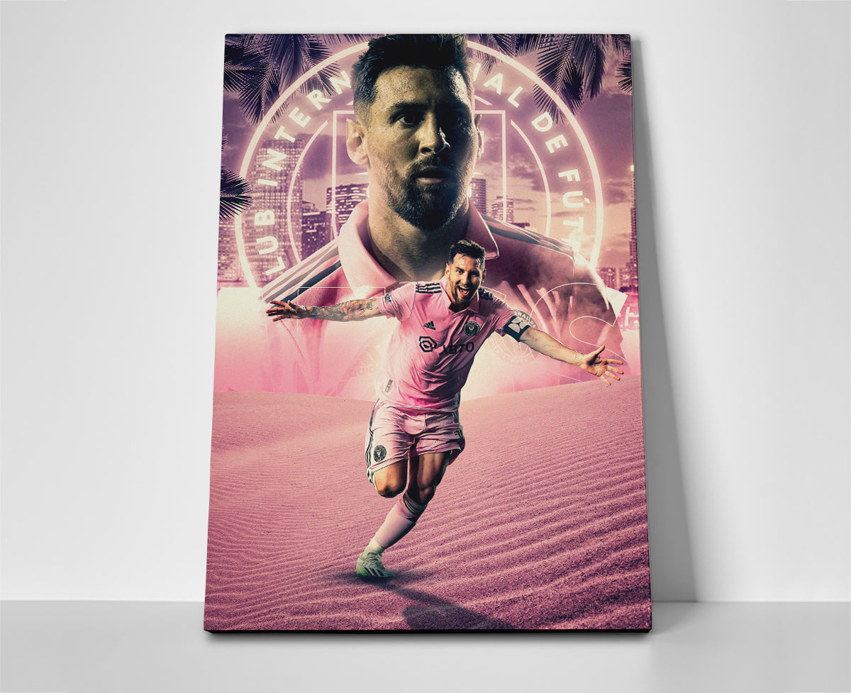 Lionel leo Messi poster canvas Miami