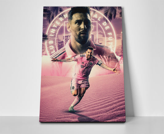 Lionel leo Messi poster canvas Miami