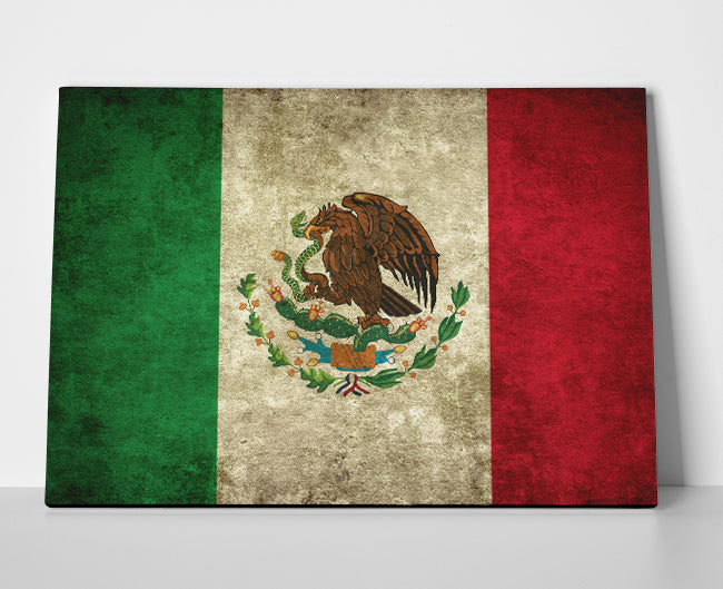 Mexican Flag Poster canvas
