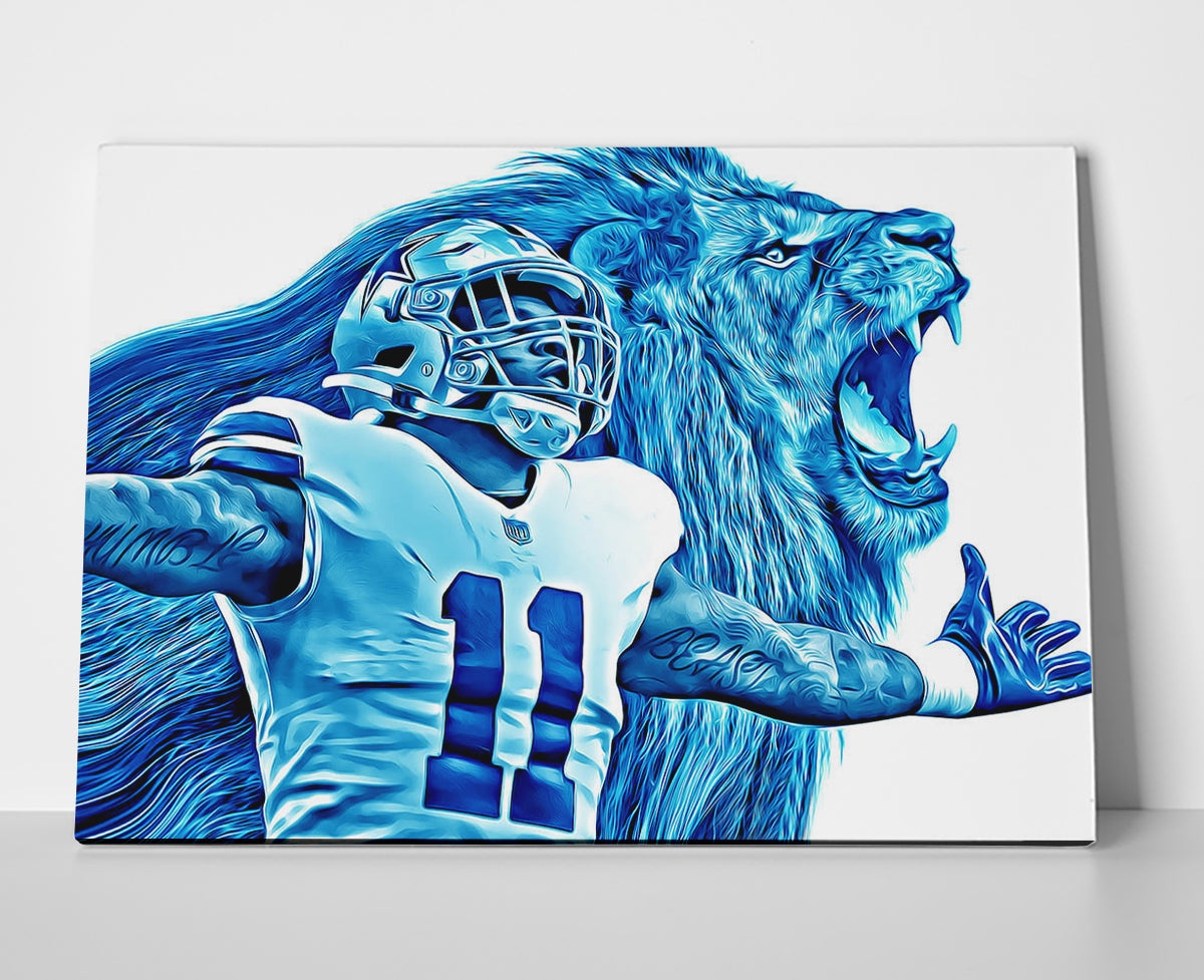 micah parsons poster canvas wall art painting artwork