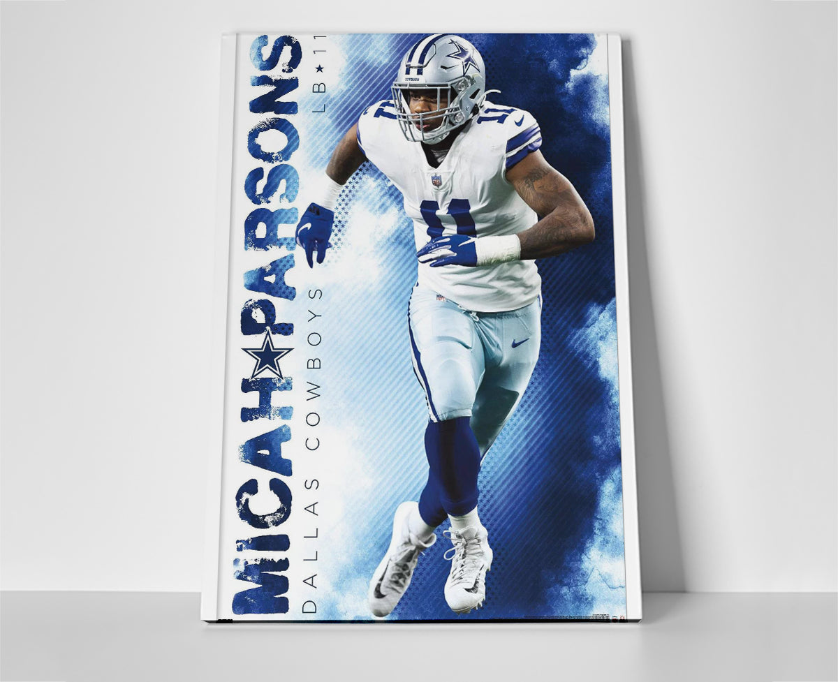 micah parsons poster canvas wall art dallas