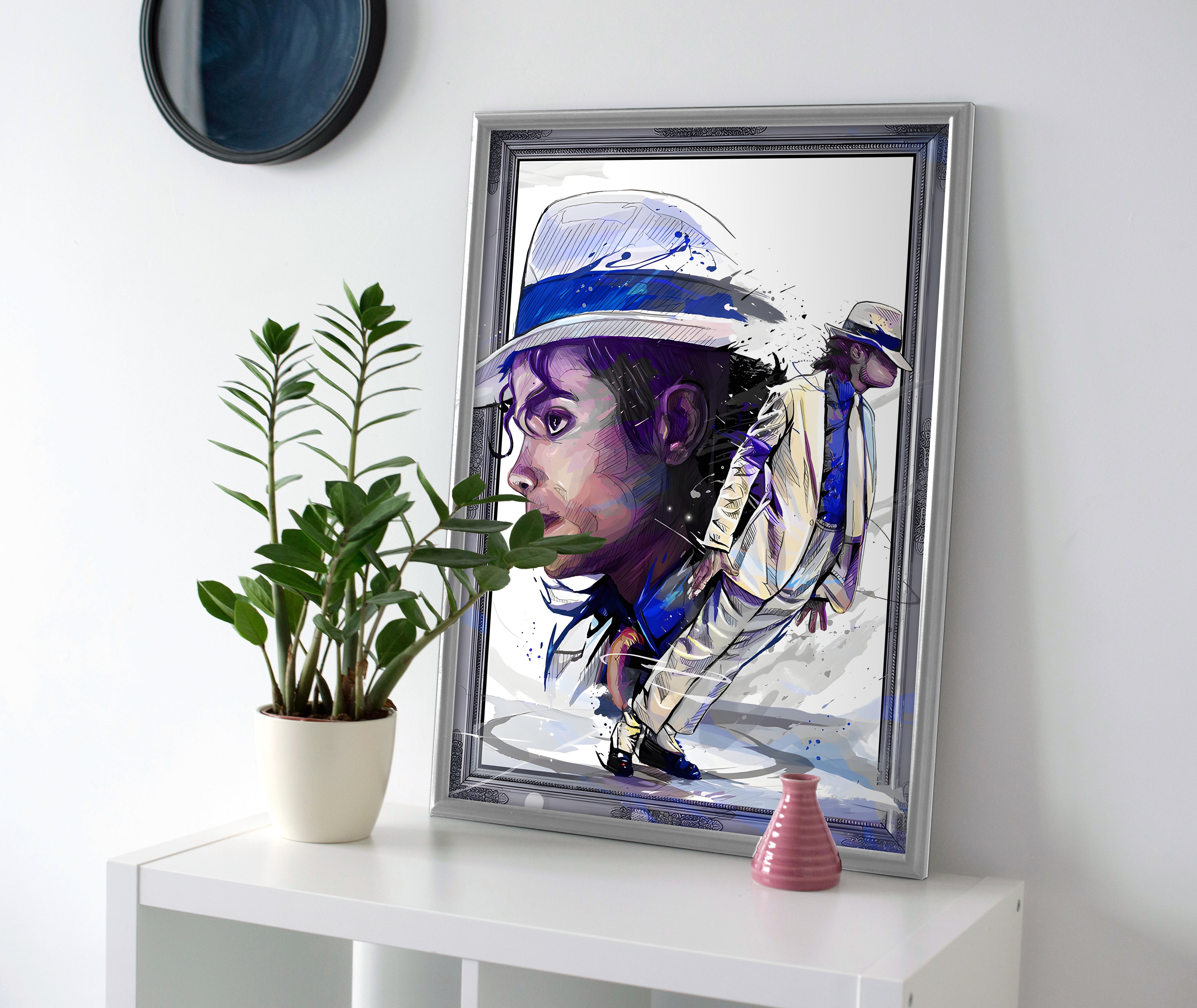 michael jackson painting poster canvas wall art print artwork decor