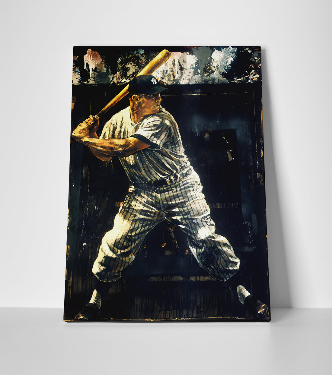 Mickey Mantle Yankees Painting Poster or Canvas Wall Art
