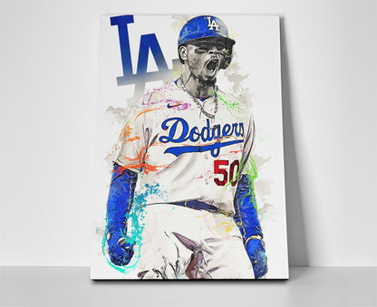 Mookie Betts Dodgers Poster canvas