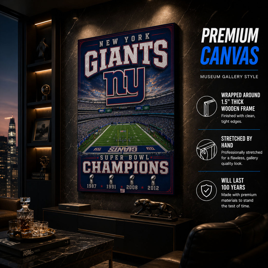 New York Giants Stadium Fan Poster or Canvas Wall Art