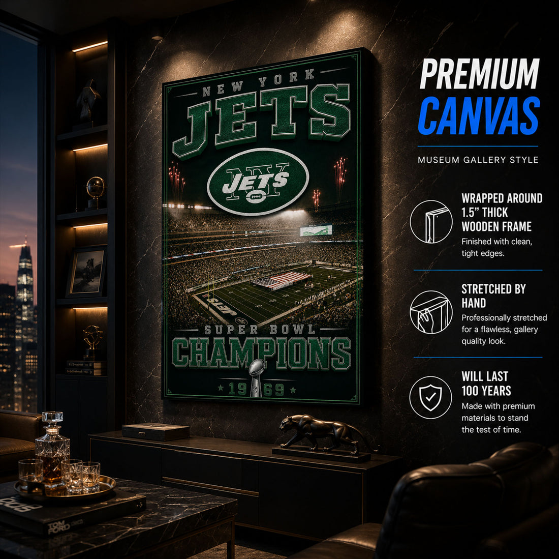 New York Jets Stadium Fan Poster or Canvas Wall Art