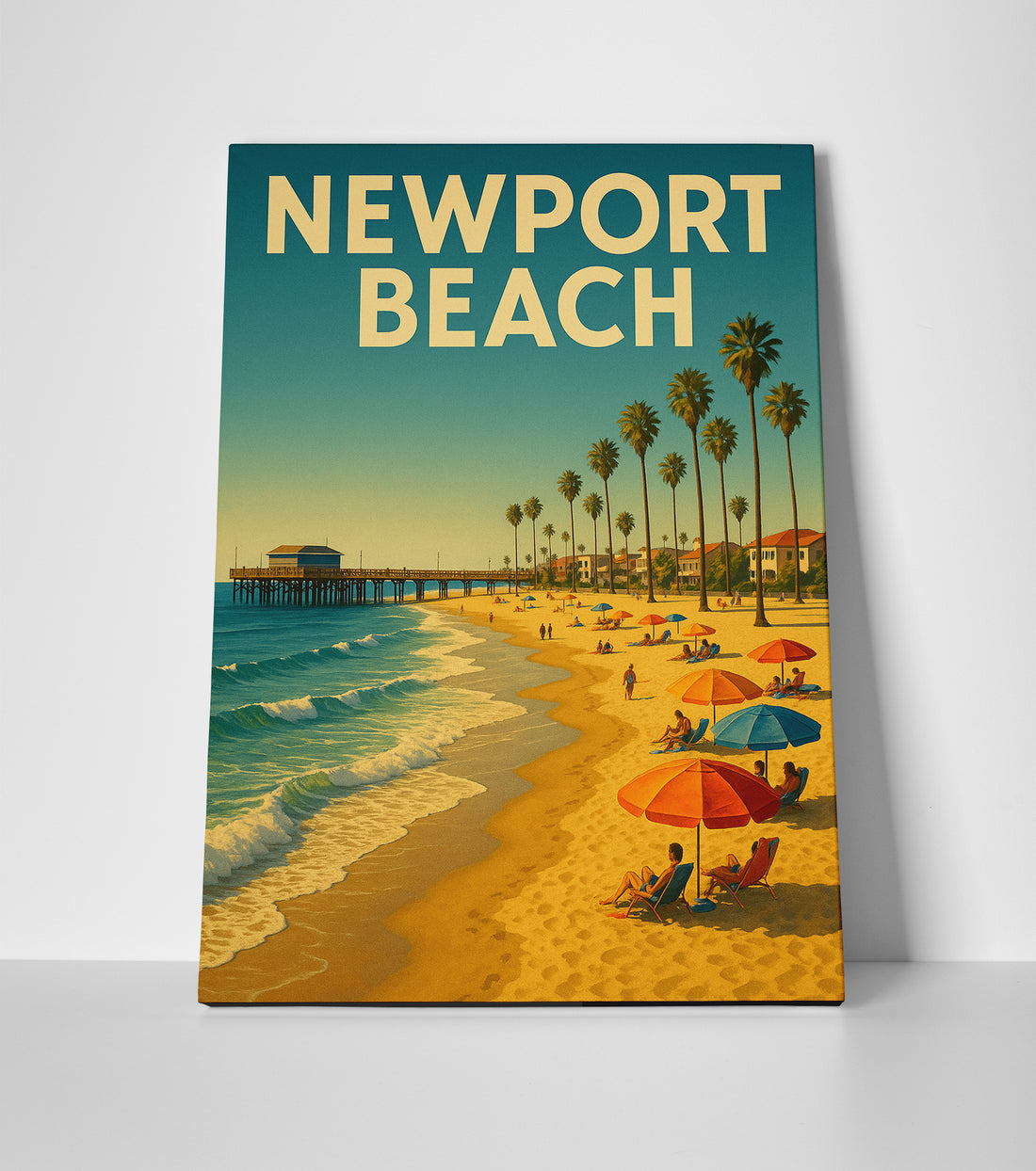 newport beach poster canvas wall art print decor